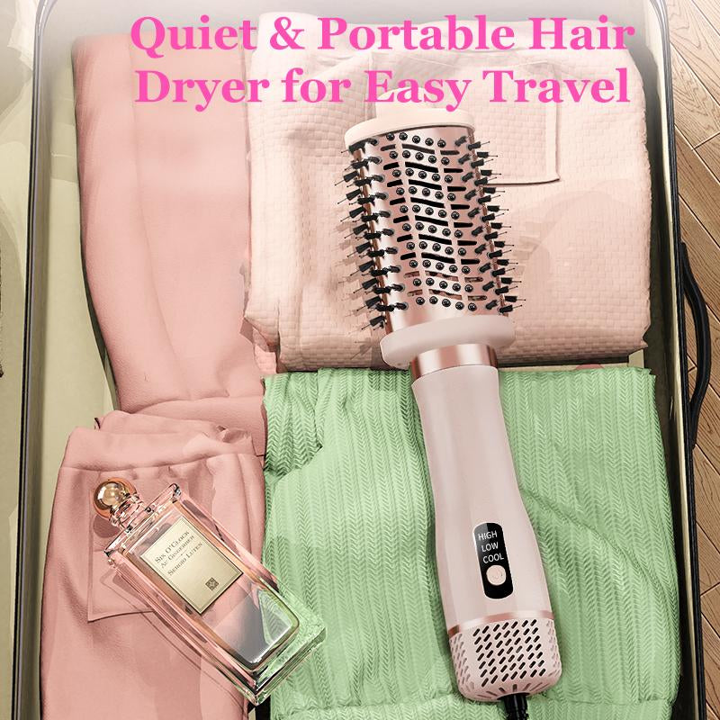 【Black Friday】High Speed Hair Blow Dryer Brush - 3X Faster Drying Ionic Blowout Styler 5-In-1 Brush for Anti-Frizz, Straight Hair, Curls Volumizing Blowouts Ceramic Titanium Barrel with Smoothing Comb Negative Ion Heated Curler