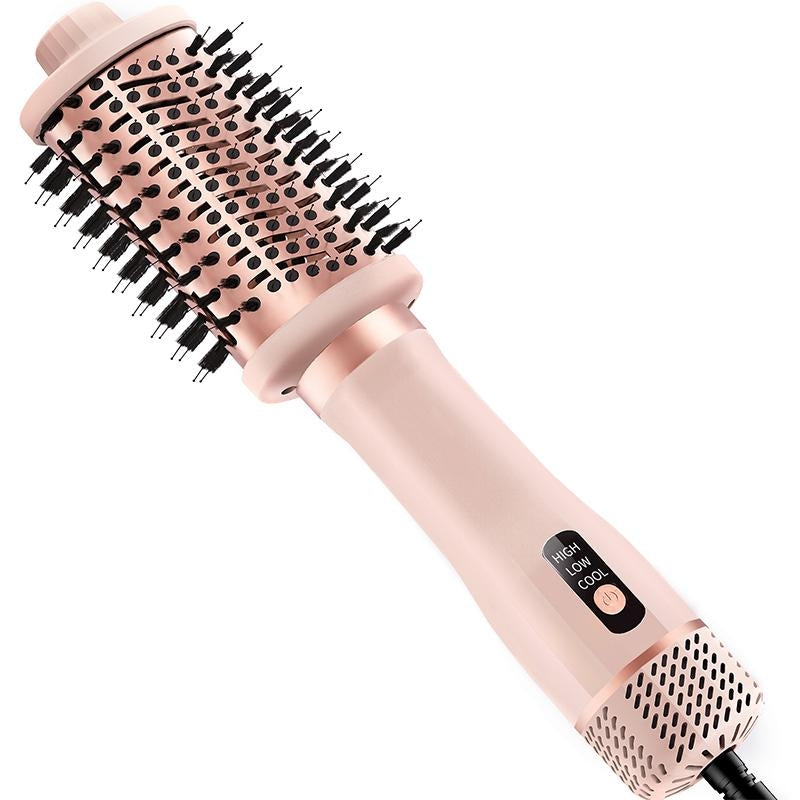 【Black Friday】High Speed Hair Blow Dryer Brush - 3X Faster Drying Ionic Blowout Styler 5-In-1 Brush for Anti-Frizz, Straight Hair, Curls Volumizing Blowouts Ceramic Titanium Barrel with Smoothing Comb Negative Ion Heated Curler