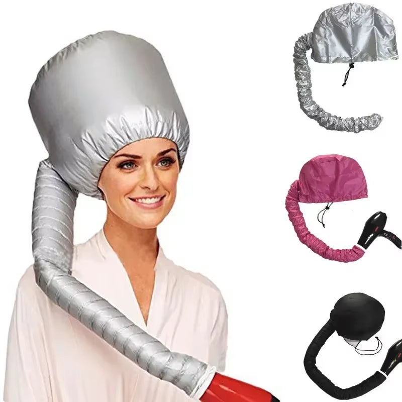Transform Your Hair Care Routine with 2-Pack Portable Hair Bonnet Dryer Caps - Quick Drying, Oil Treatment & Diffuser Tools for Effortless Hairdressing!