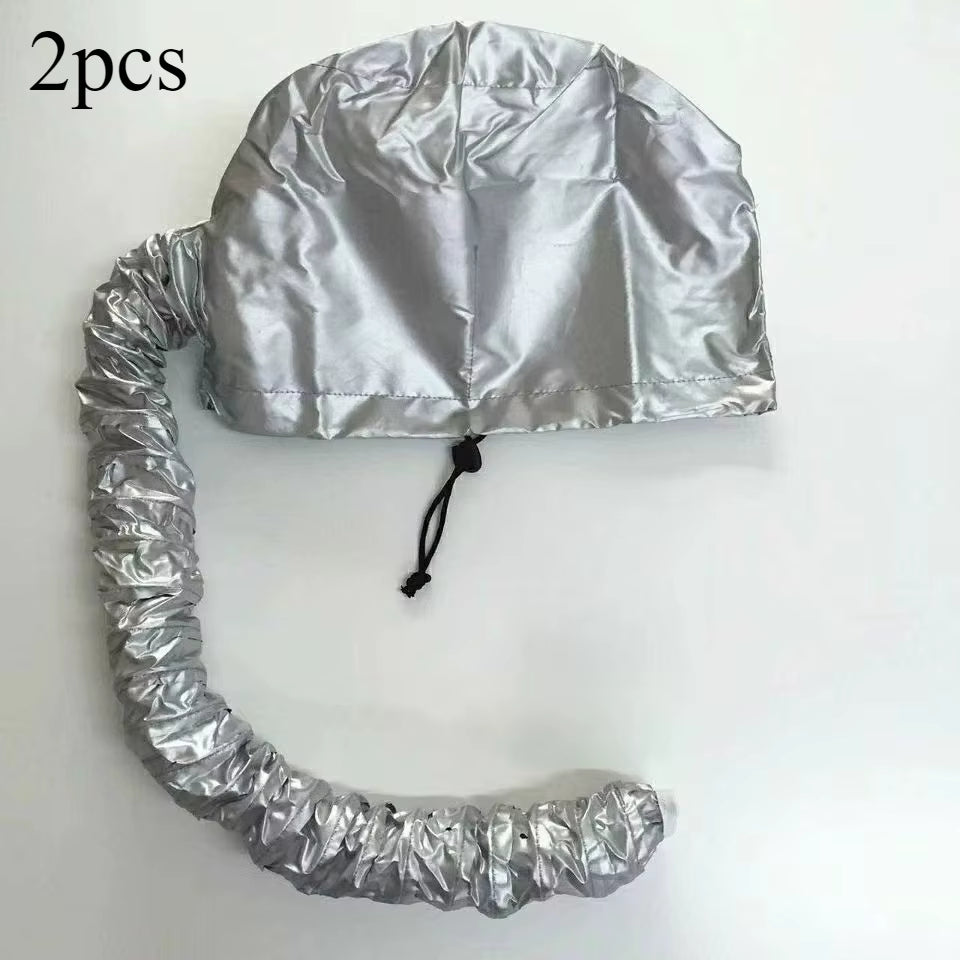 Transform Your Hair Care Routine with 2-Pack Portable Hair Bonnet Dryer Caps - Quick Drying, Oil Treatment & Diffuser Tools for Effortless Hairdressing!