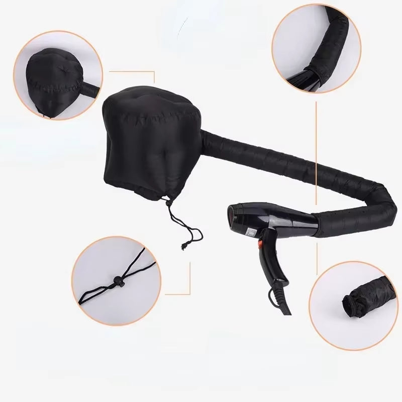 Transform Your Hair Care Routine with 2-Pack Portable Hair Bonnet Dryer Caps - Quick Drying, Oil Treatment & Diffuser Tools for Effortless Hairdressing!